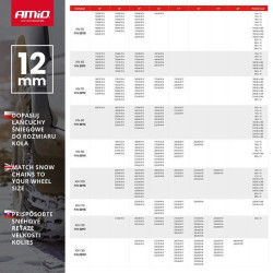 Sněhové řetězy 12 mm KN-70 AMIO