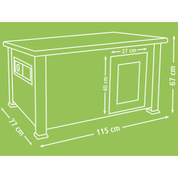 kachnik husnik kerbl 81739 duck town xl 115x77x67 rozmery