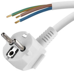 Flexo šňůra PVC 3× 1,5mm2, 2m, bílá