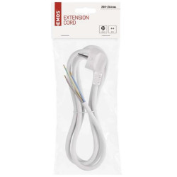 Flexo šňůra PVC 3× 1,5mm2, 2m, bílá