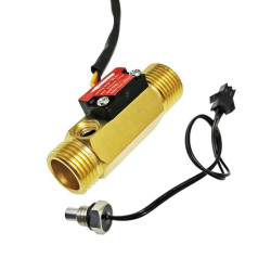 Mosazný průtokoměr s termistorem YF-B7 M8 1/2” 1-25l/min