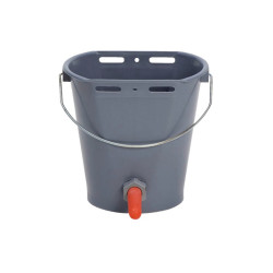Kbelík napájecí pro telata, plastový 8L - šedý