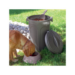 box na granule pro psy a kocky stefanplast tom 46l stribrny 2