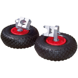 Univerzální opěrná kola pro zahradní a stavební kolečka KERBL 29396 Ø25cm, 2ks, celogumové