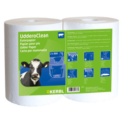 uterky na vemena kerbl 15787 udderoclean 23x22cm 2x800 utrzku bez kartonoveho jadra bile 1