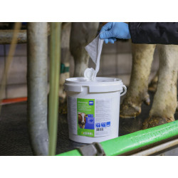 vlhcene uterky na vemena kerbl 15815 udderoclean 20x20cm 1000 utrzk u kbelik s vikem 2