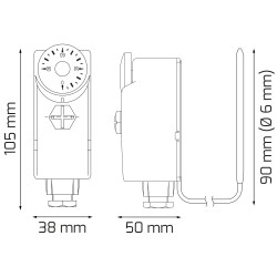 Termostat SALUS AT10F příložný