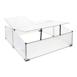 Wiltec Double Cold Frame skleník z hliníku, 100 x 120 x 40 cm