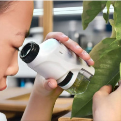 Vzdělávací mikroskop pro děti 60x, 120x, bílý