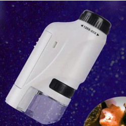 Vzdělávací mikroskop pro děti 60x, 120x, bílý