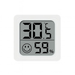 Digitální teploměr s vlhkoměrem bílý, 45x45mm