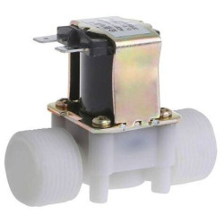 Elektromagnetický ventil 24V na vodu plastový, příruby G3/4”, NC