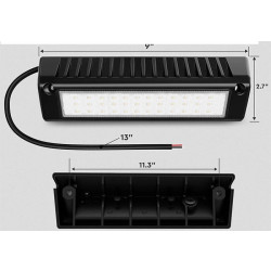 Přídavné světlo LED 10-30V/60x LED šikmé na karavany nebo lodě černé