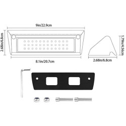 Přídavné světlo LED 10-30V/60x LED šikmé na karavany nebo lodě černé