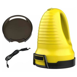 Rozmrazující elektrická škrabka na okna, USB, 3000 mAh, 11W, žlutočerá