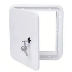 Karavanové dvířka uzamykatelné 195x165mm - bílé