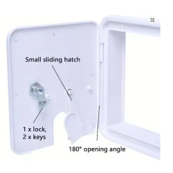 Karavanové dvířka uzamykatelné 195x165mm - černé