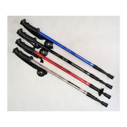 Trekingová teleskopická hole s odpružením 67 - 125cm, černé