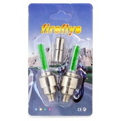 LED svítící ventilky na kolo zelené