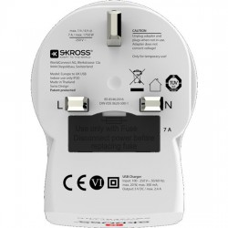SKROSS cestovní adaptér UK USB pro použití ve Velké Británii, vč. 2x USB 2400mA