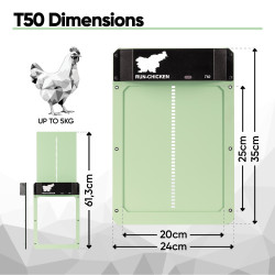 Automatická dvířka kurníku RUN-CHICKEN T50 / barva černá