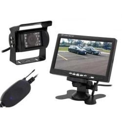 Bezdrátová couvací kamera s monitorem LCD 7”, funkční, pruh v obraze
