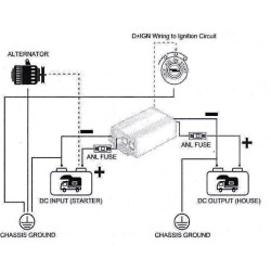 DC-DC nabíječka Soluowill DDB1240, 12V/40A pro Pb a LiFePO baterie
