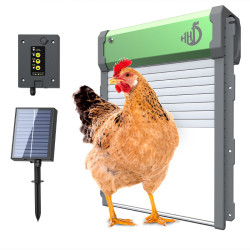 Automatická roletová dvířka ke kurníku HHD-0865 – solární, 4 režimy provozu (bazar)