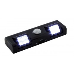 Bezdrátové noční LED světlo se snímačem pohybu -  AA, 8 LED černé HARMONY