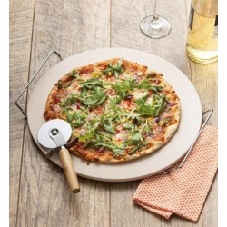 APT Pizza set kameninový podnos 33 cm kráječ AG680