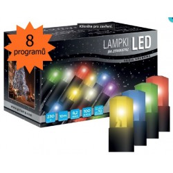 LED osvětlení univerzální - klasická, multicolor, 10 m, programátor