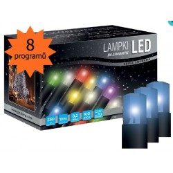 LED osvětlení univerzální - klasická, modrá 10 m, programátor