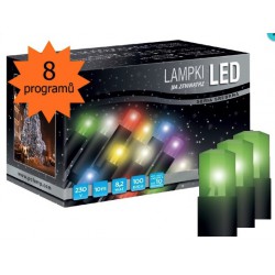 LED osvětlení univerzální - klasická, zelená 10 m, programátor