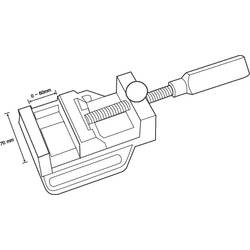 TOOLCRAFT SRS-142 svěrák TO-4988661 Šířka čelistí: 70 mm Rozpětí (max.): 60 mm