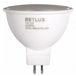 Žárovka LED GU5,3 7W SPOT bílá teplá RETLUX RLL 288