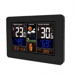 Meteostanice WiFi - extra velký barevný LCD, teplota, vlhkost, tlak, RCC, USb nabíjení