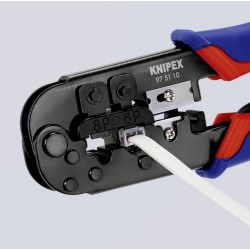 Knipex Netzwerk Werkzeug 97 51 10 krimpovací kleště modulární zástrčky (zástrčky Western) , RJ11, RJ12, RJ45
