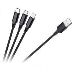 Kabel REBEL USB 3v1 1m