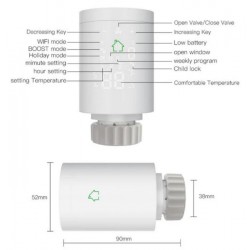 Smart termostatická hlavice MOES ZTRV-368 ZigBee Tuya